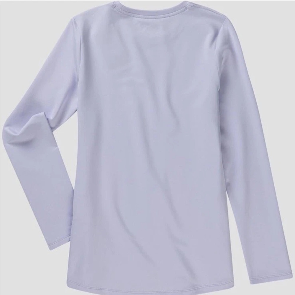 Under Armour GIRLS Cold Gear Long Sleeve Crew Neck Fitted Shirt J-G Violet NWT - Picture 2 of 10